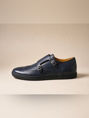 Undandy Handmade Double Monk Strap Brogue Leather Sneakers 11,5 Made in Portugal